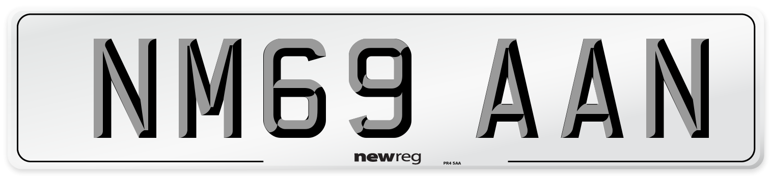 NM69 AAN Number Plate from New Reg